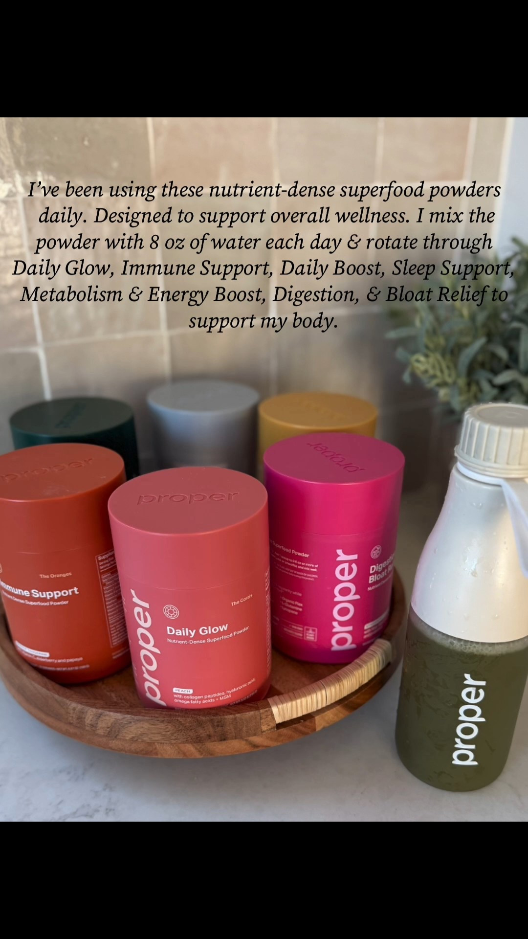 These have been my daily favorite for the past month since I started using them. I love the variety of options that they have. Today I used the metabolism and energy powder.🤍

superfood powder, greens powder, daily greens powder, super greens powder, Proper superfood powder, Proper greens, plant based superfood powder, organic superfood powder, greens supplement powder, superfood drink powder, greens powder for women, superfood powder for energy, superfood powder for digestion, daily wellness powder, easy daily nutrition, clean ingredient superfood powder, no artificial sweeteners greens powder, smooth tasting greens powder, superfood powder I drink daily, healthy daily drink, wellness routine supplements


#LTKmorningroutine #LTKdayinmylife #LTKgrwm