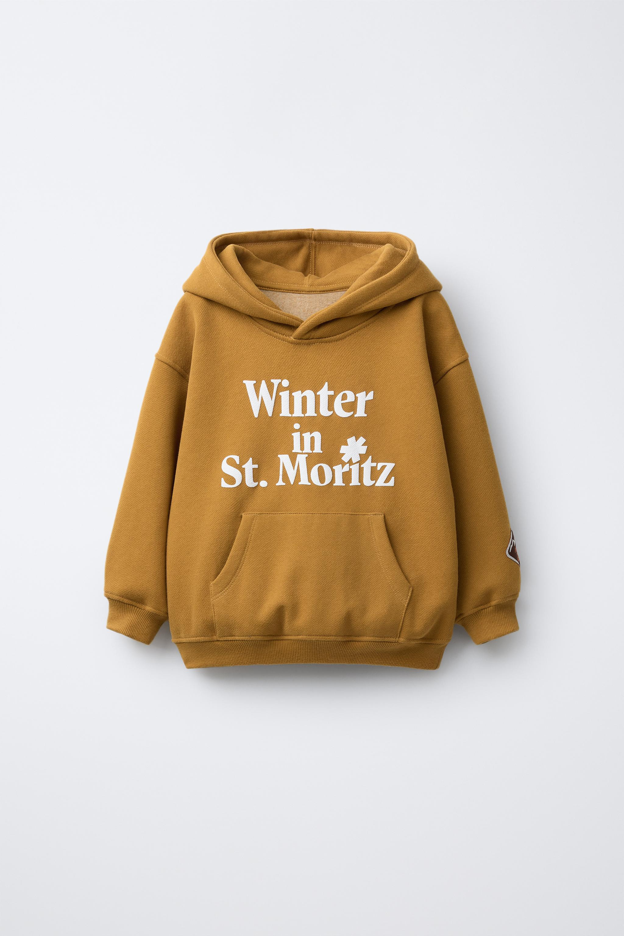 EMBOSSED SLOGAN HOODIE | Zara UK