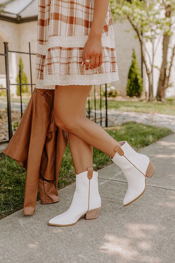 The Stanley Faux Leather Boot In Ivory • Impressions Online Boutique | Impressions Online Boutique