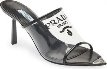 Prada Logo Clear Slide Sandal | Nordstrom | Nordstrom
