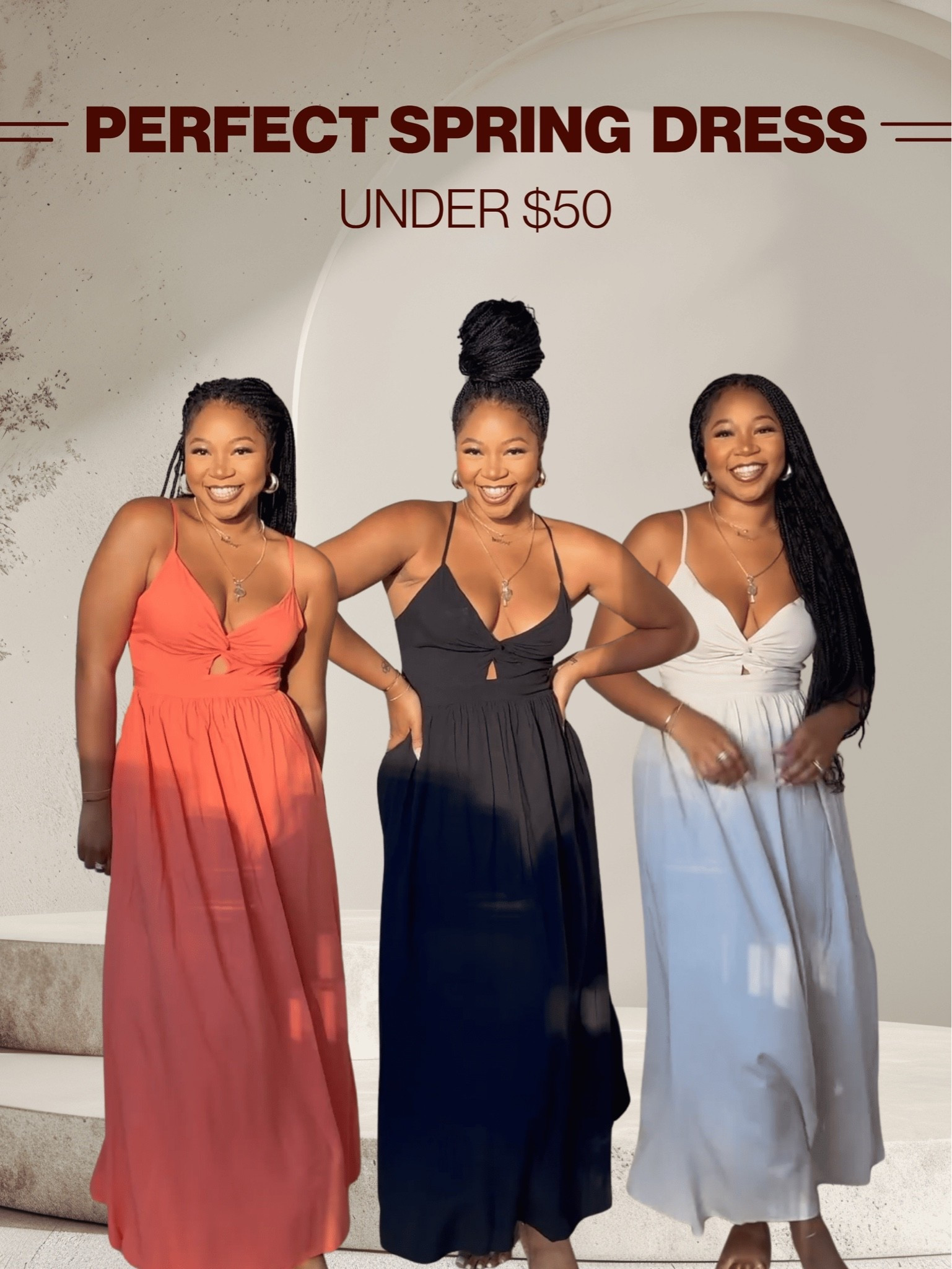 20% OFF for UNDER $50 | Perfectttt midi dresses for spring and summer!! I love these and will dress them up or down. Day dates, brunch, or dress it up for a dinner or event! I am 5’9 and 200 lbs wearing a medium! 🥰✨

#LTKstyletip #LTKfindsunder50 #LTKmidsize