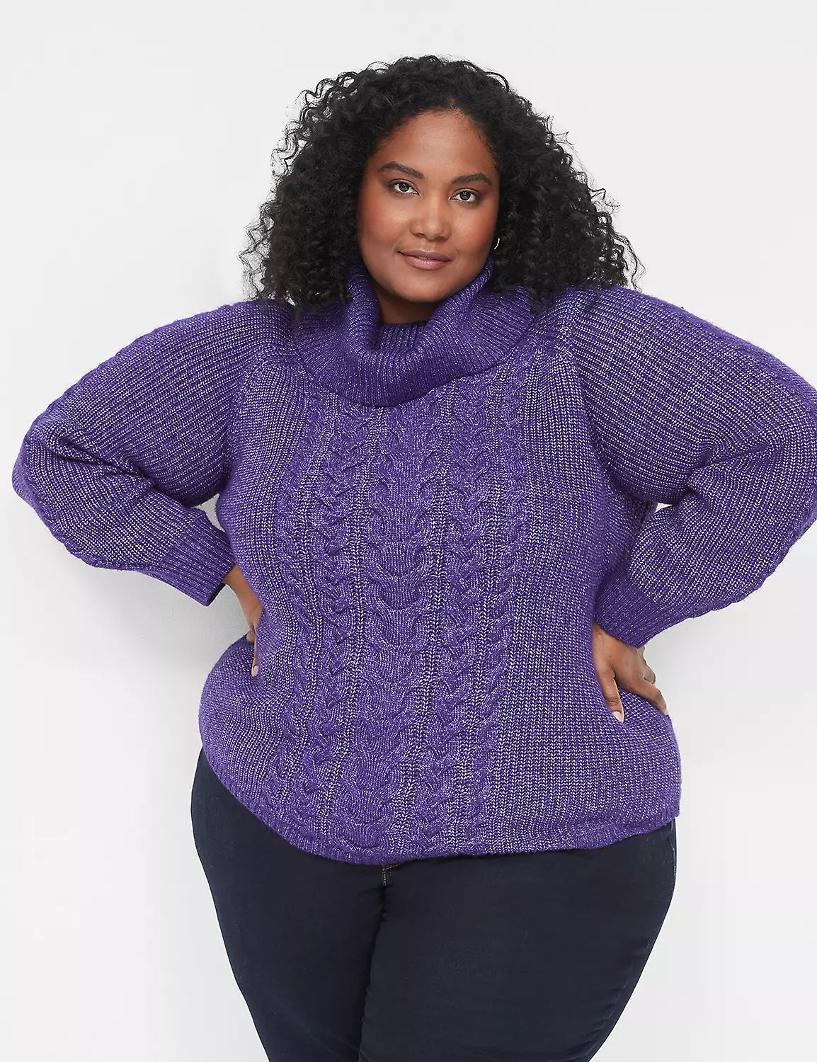 Cowlneck Cable Sweater | LaneBryant | Lane Bryant (US)