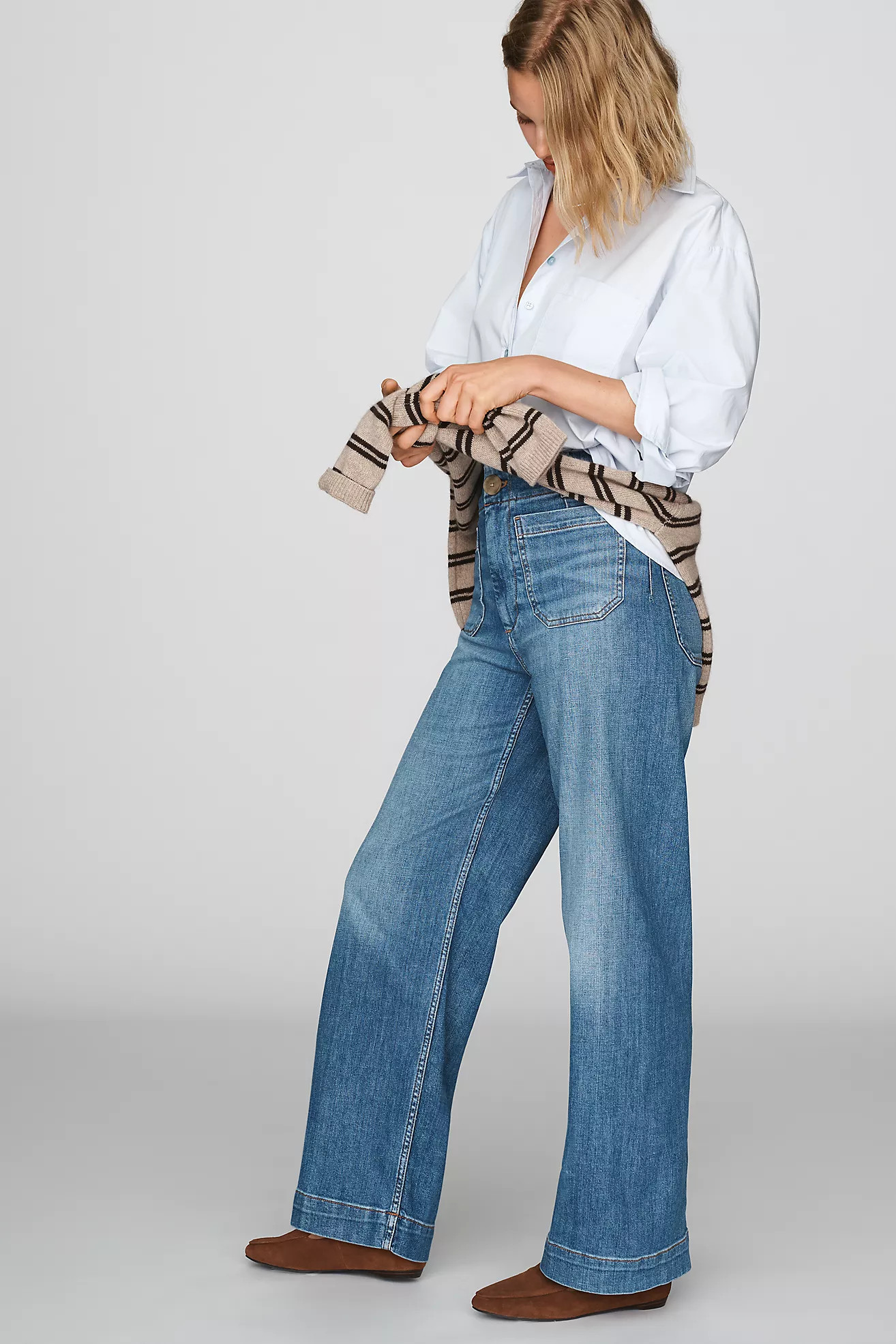 Maeve Colette High-Rise Wide-Leg Full-Length Jeans | Anthropologie (US)
