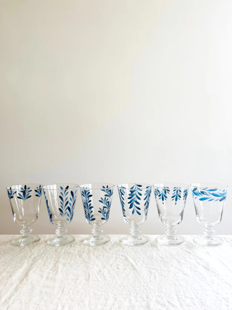 Jalisco Blue Wine Glass - S/6 | the ARK elements