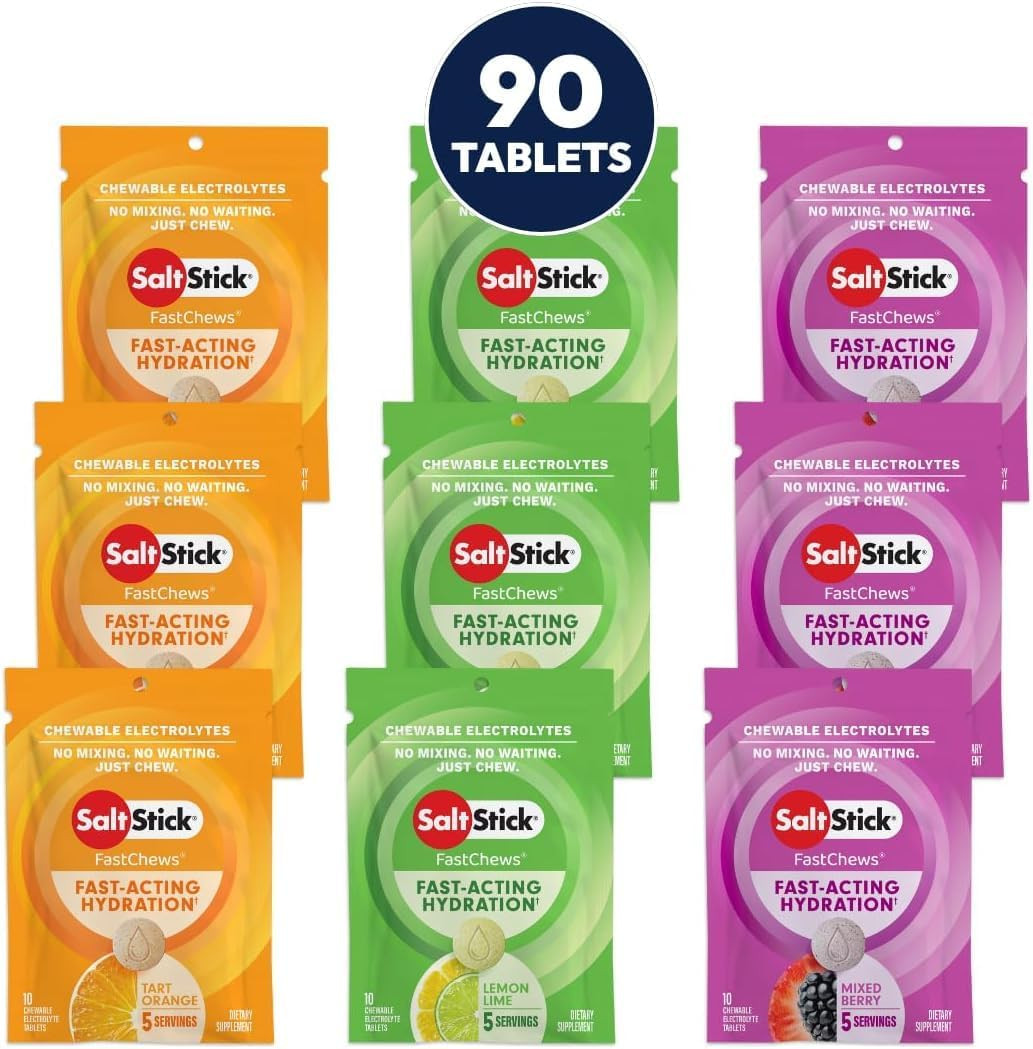 SaltStick High Sodium Electrolyte FastChews Variety Pack - 90 Tablets | Amazon (US)