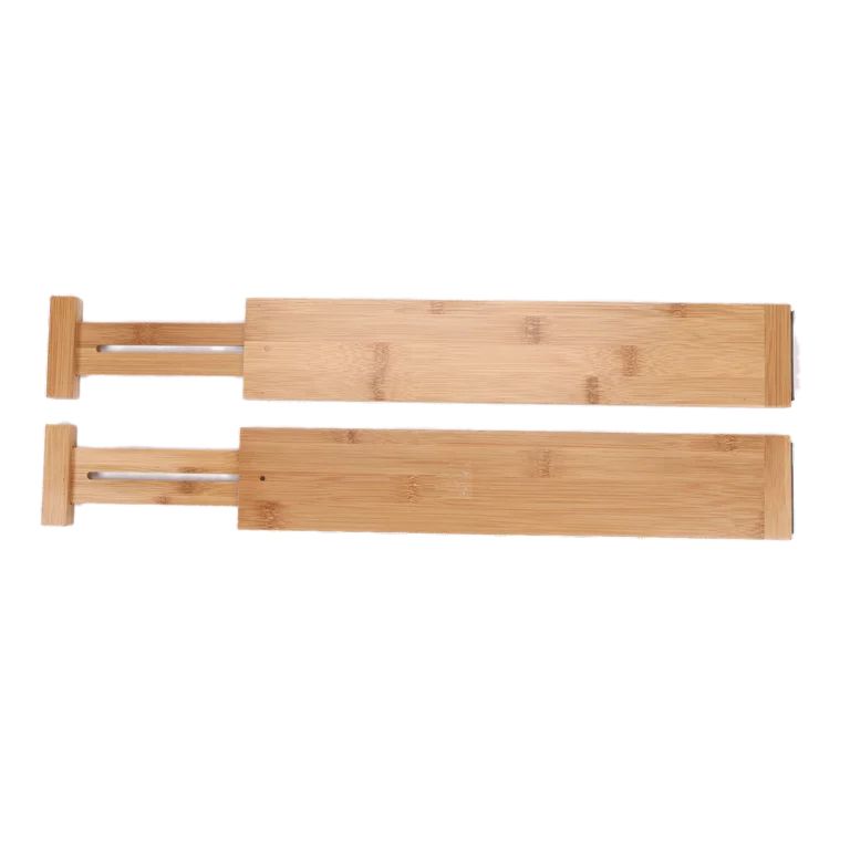 Better Homes & Gardens 2PC Bamboo Kitchen Organizer Expandable Drawer Dividers, 17.5-22.8x0.59x3.... | Walmart (US)