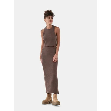 No Boundaries Midi Dress Set, 2-Piece, Women's | Walmart (US)
