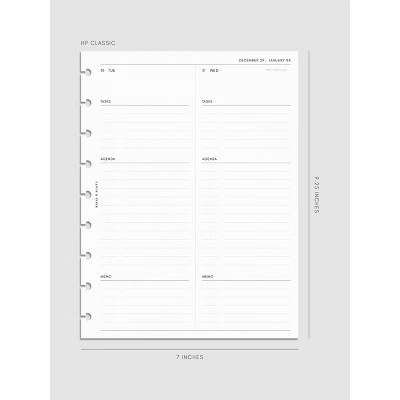 2026 Dated Daily Planner Insert | Monday Start | Cloth & Paper | Target