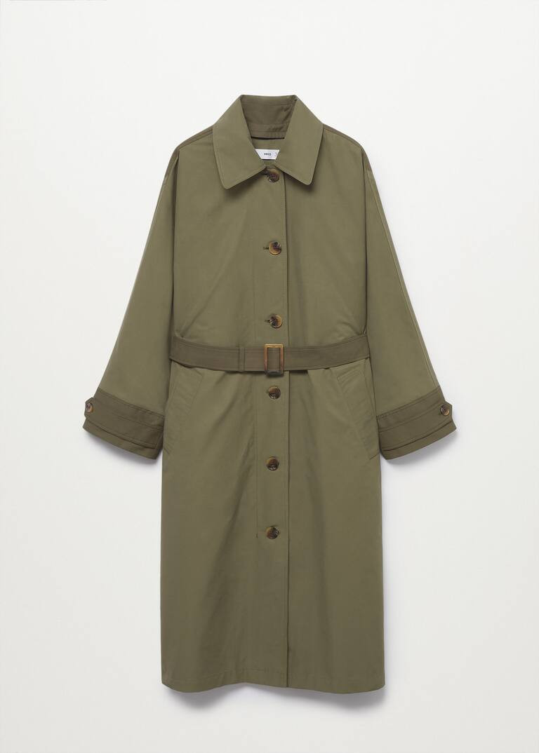 Quilted lining cotton trench coat -  Women | Mango USA | MANGO (US)