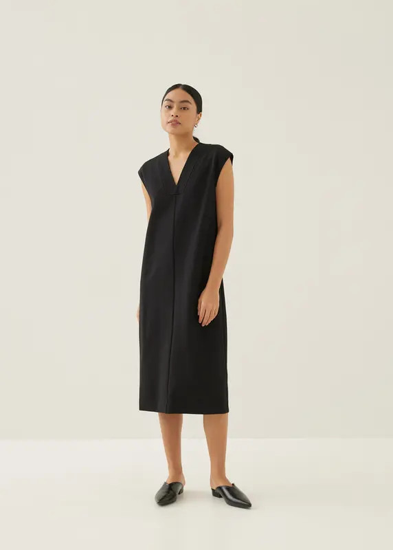 Dwyn Relaxed V-neck Midi Dress | Love, Bonito USA