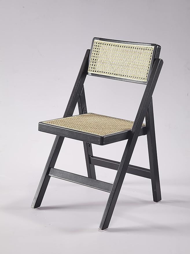 ISL Furnishings- Ibiza Rattan Modern Folding Chair (1, Black) | Amazon (US)