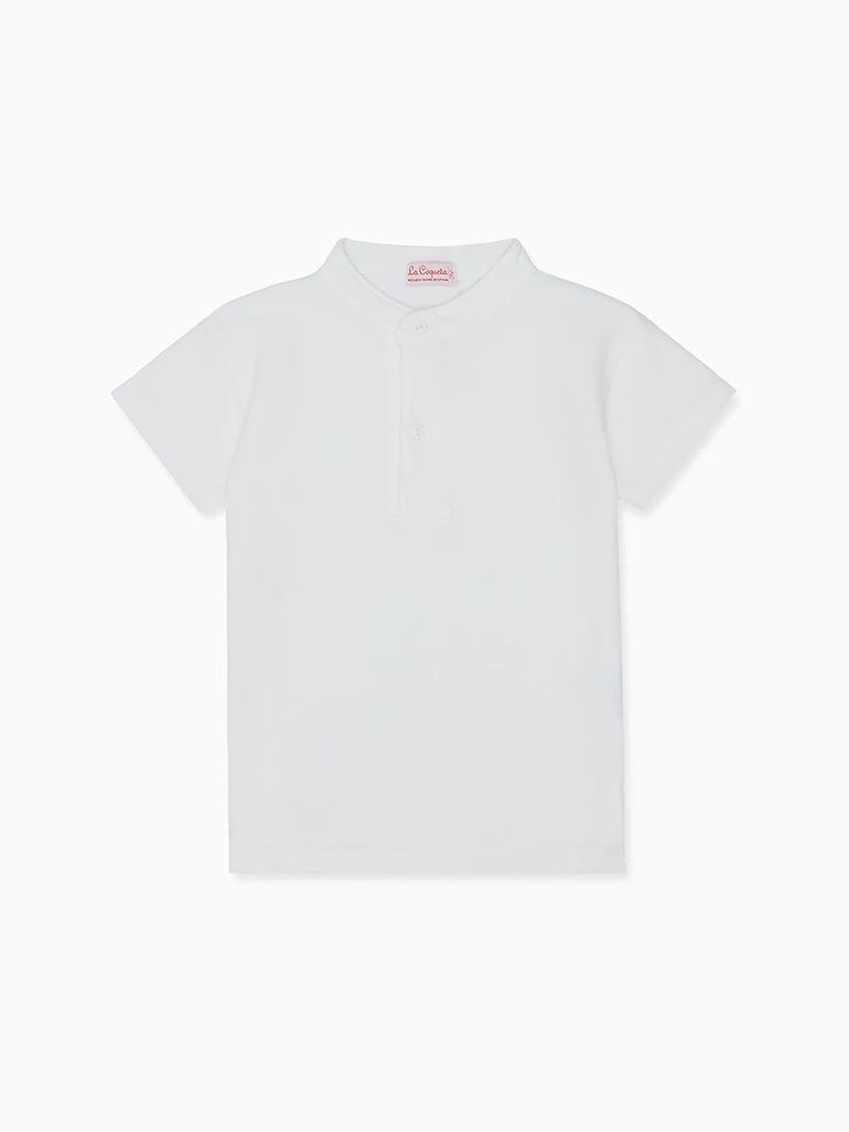 White Alcon Boy Polo Shirt | La Coqueta (US)