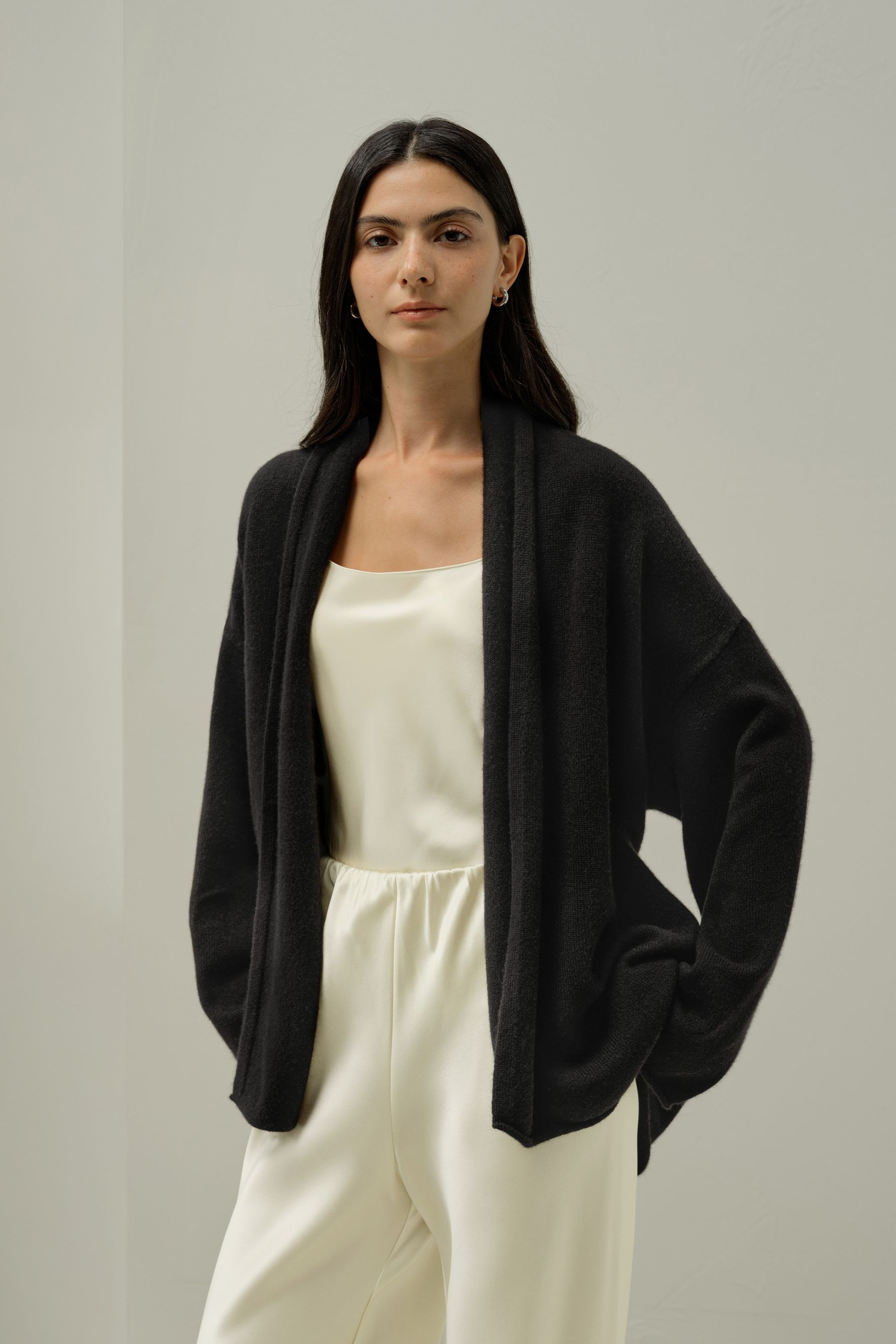 Cashmere Lounge Wrap Cardigan | LilySilk