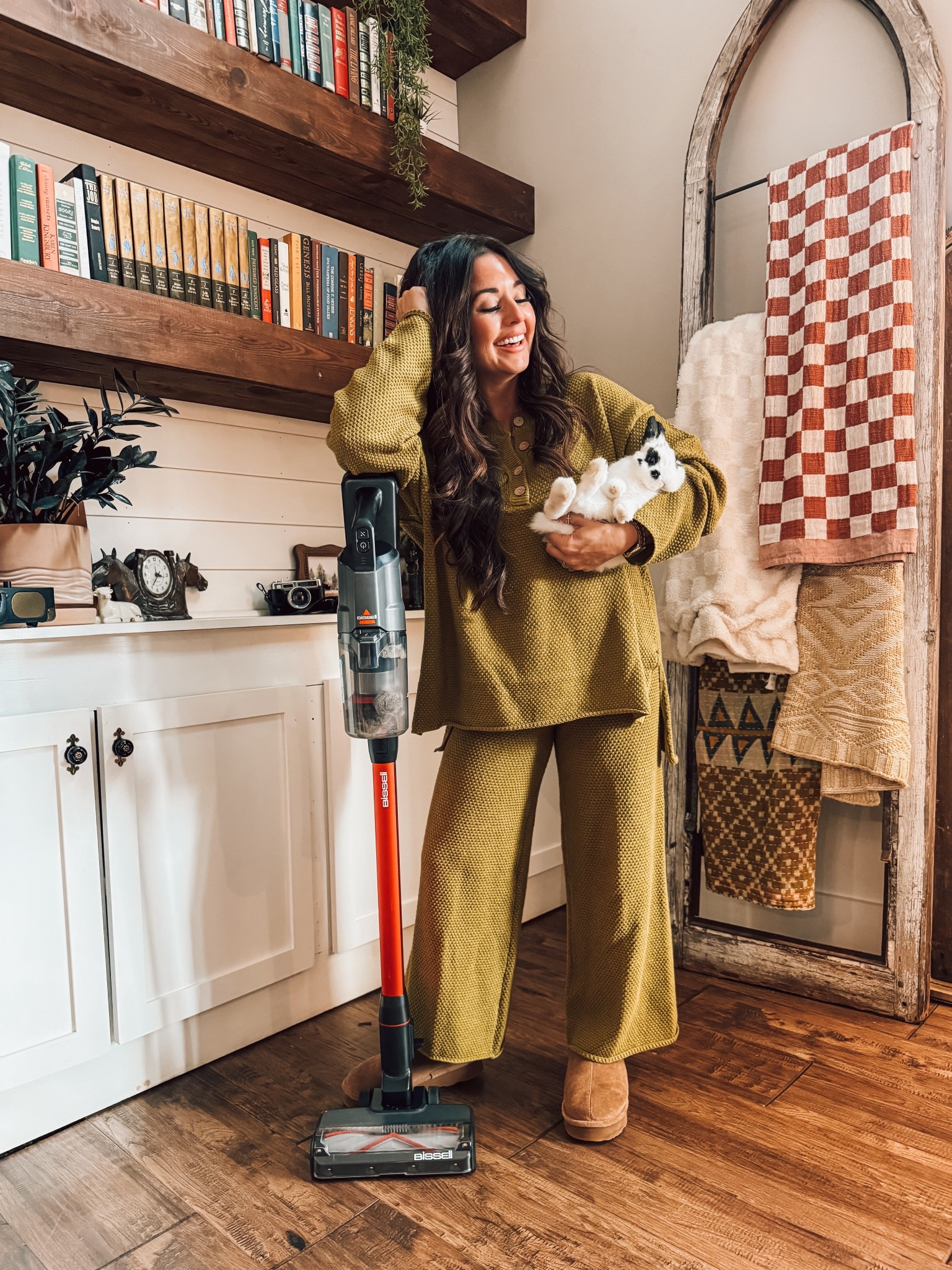 I have this outfit set in 3 colors!! I love it so much!! Wearing small it’s oversized but not huge 

#LTKPetite #LTKHoliday #LTKGiftGuide