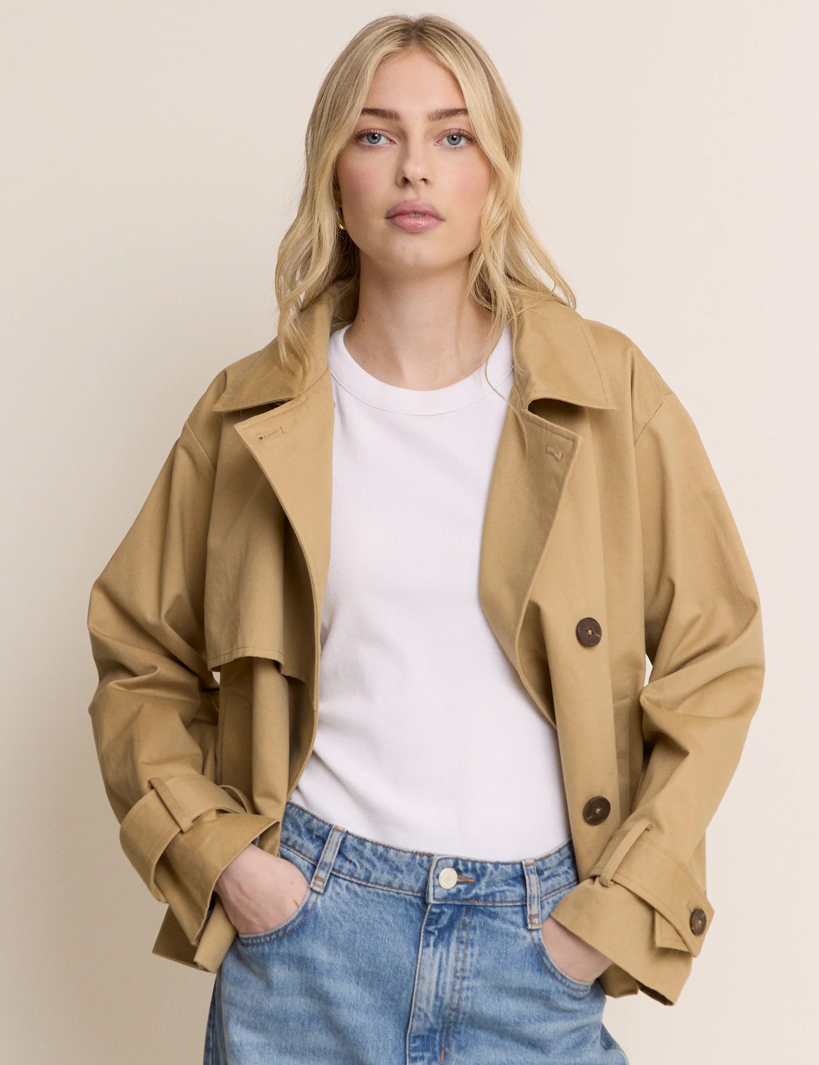 Camel Tie Trench Jacket | Nobody's Child