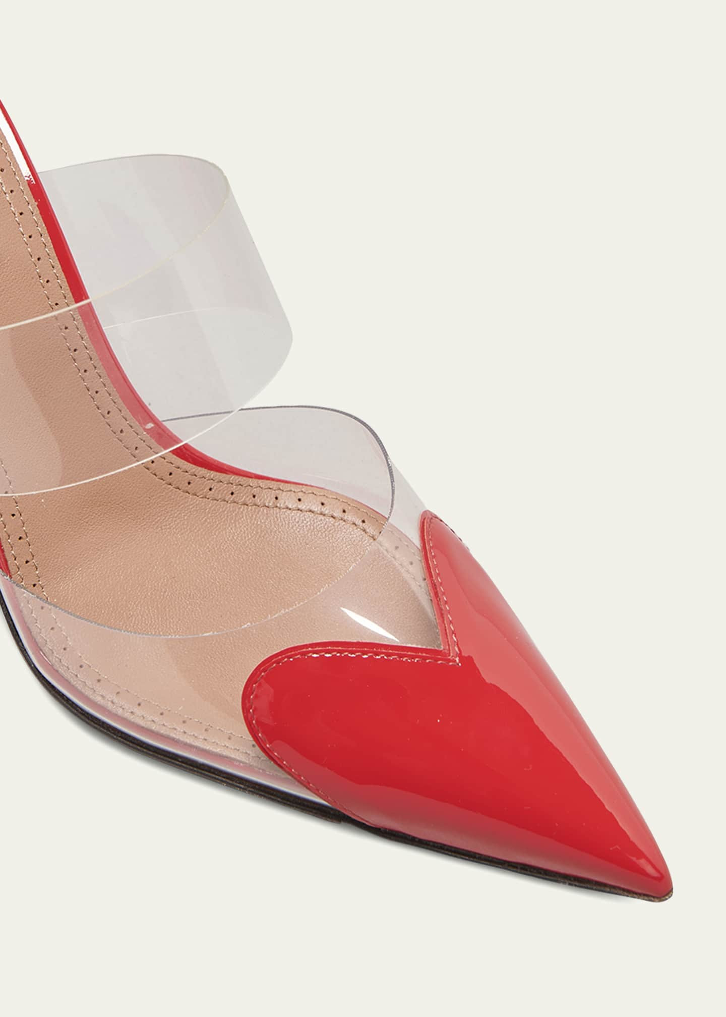 ALAIA Clear Cap-Toe Mule Pumps | Bergdorf Goodman