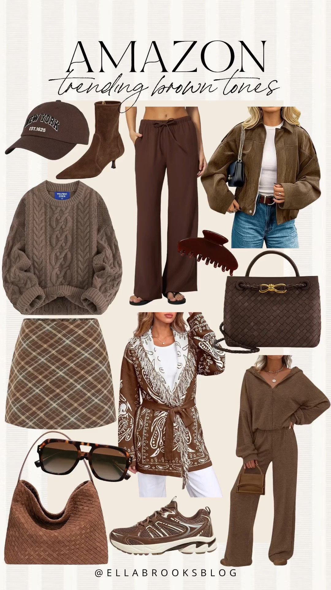 Amazon trendy brown tones

Fall fashion, Amazon style, trending style, fall jacket, matching set, suede bag