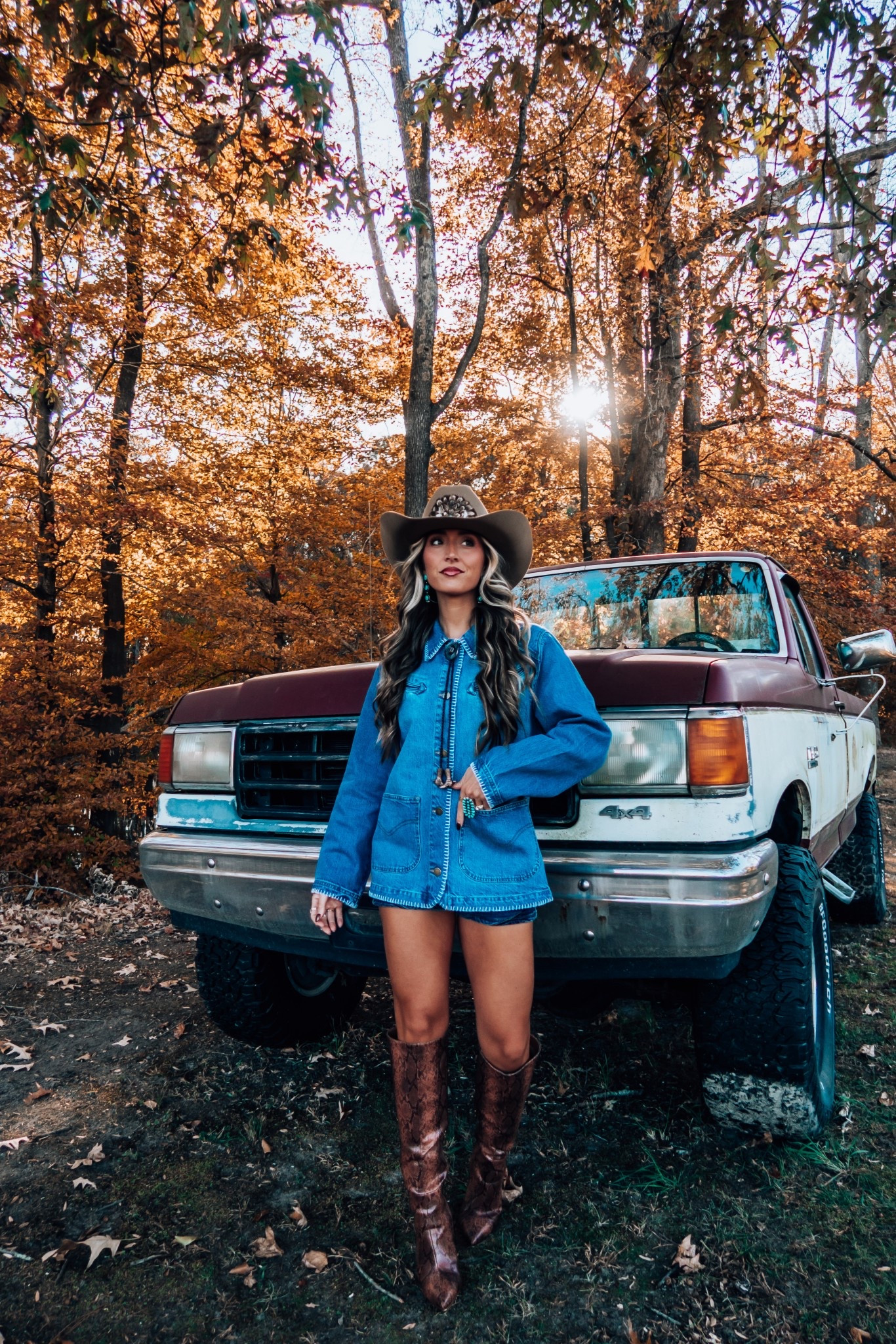 Fall western fashion // fall outfit inspiration // denim and snakeskin outfit!! 

#LTKFindsUnder100 #LTKGiftGuide #LTKPetite