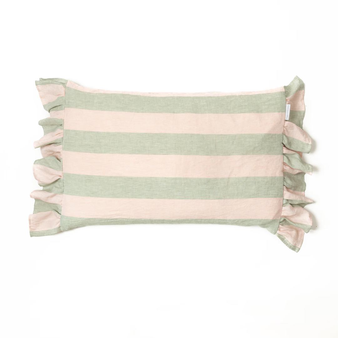 Linen Ruffle Pillowcase in 'gelato' - Etsy | Etsy (US)