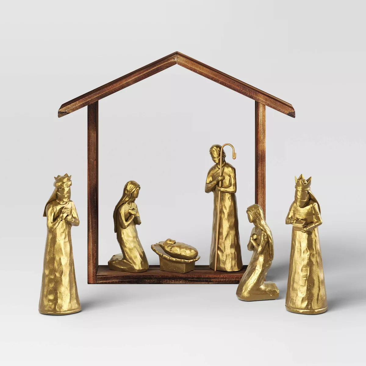 7pc Metallic Christmas Nativity Scene Figurine Set - Wondershop™ Gold | Target