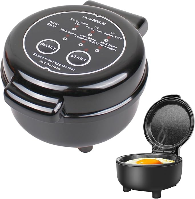 Hyvance Smart Fried Egg Cooker, Automatic Fried Egg Maker for 6 Features like Sunny Side Up, Over... | Amazon (US)