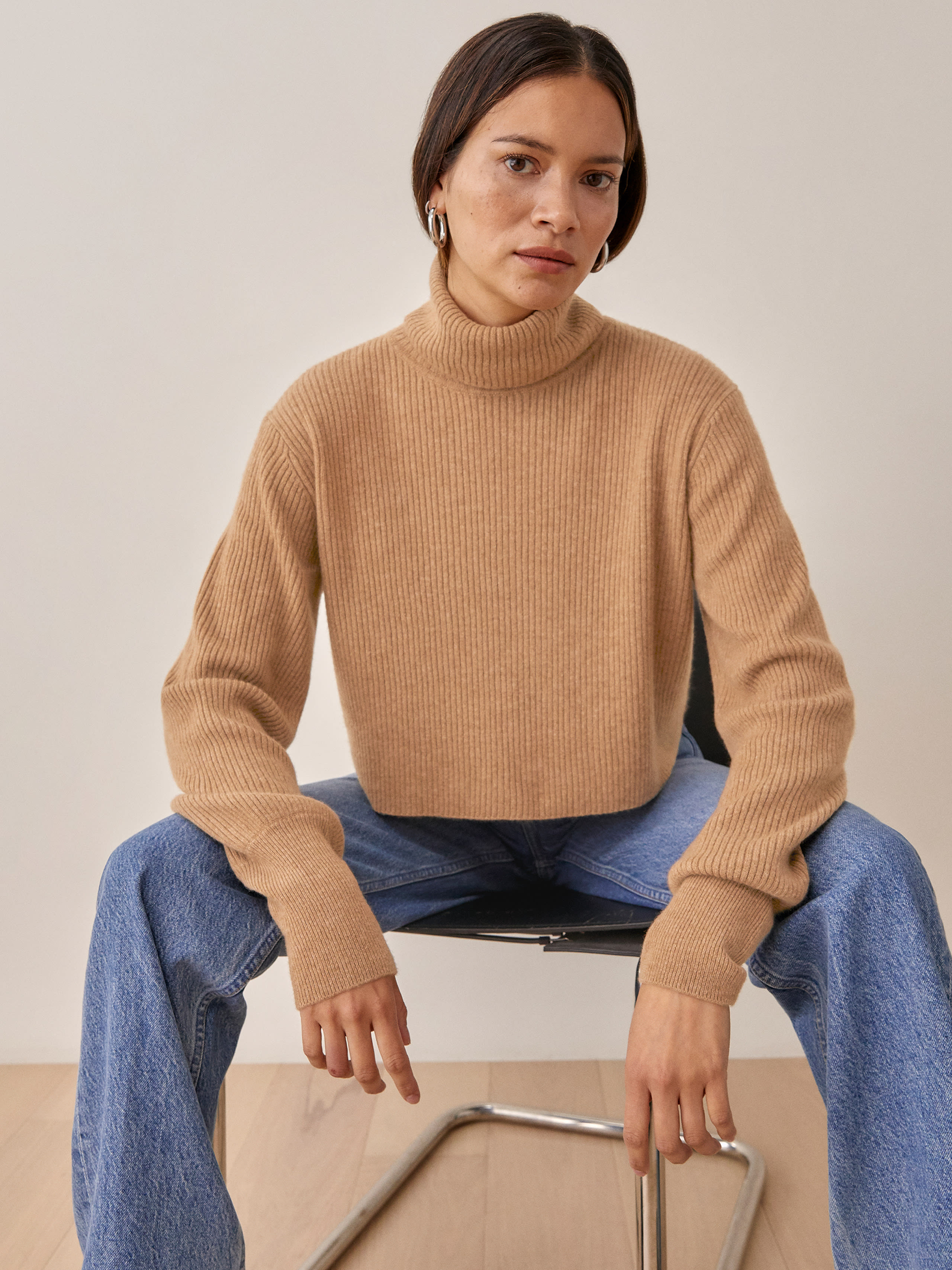 Luisa Cropped Cashmere Sweater | Reformation (Global)