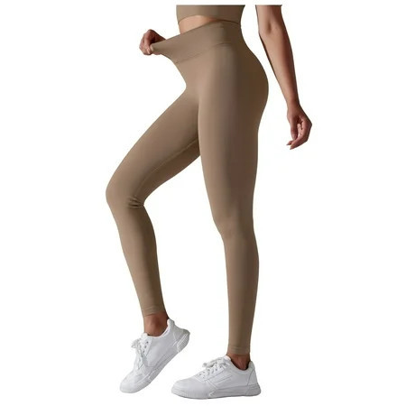 YTIANH Wide Leg Yoga Pants for Women s Sports Pants Yoga Pants Workout Leggings High Waist Sexy Pant Athletic Yoga Elastic Fashion Pants Brown S | Walmart (US)