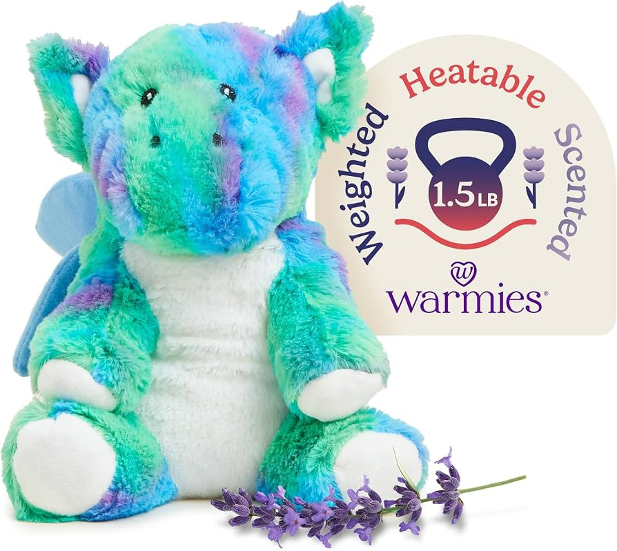 warmies Microwavable & Weighted Stuffed Animals, Baby Dragon - Heated Stuffed Animal Plushie for ... | Amazon (US)