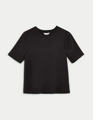 Pure Silk Relaxed Short Sleeve Top | Marks & Spencer (UK)
