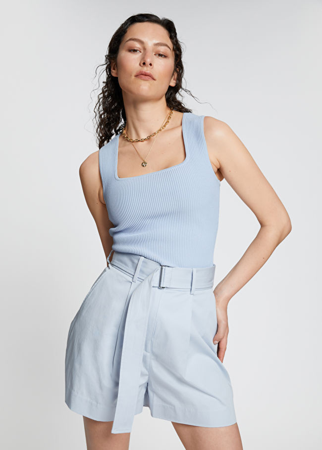 Fitted Square-Neck Ribbed Top | & Other Stories (EU + UK)