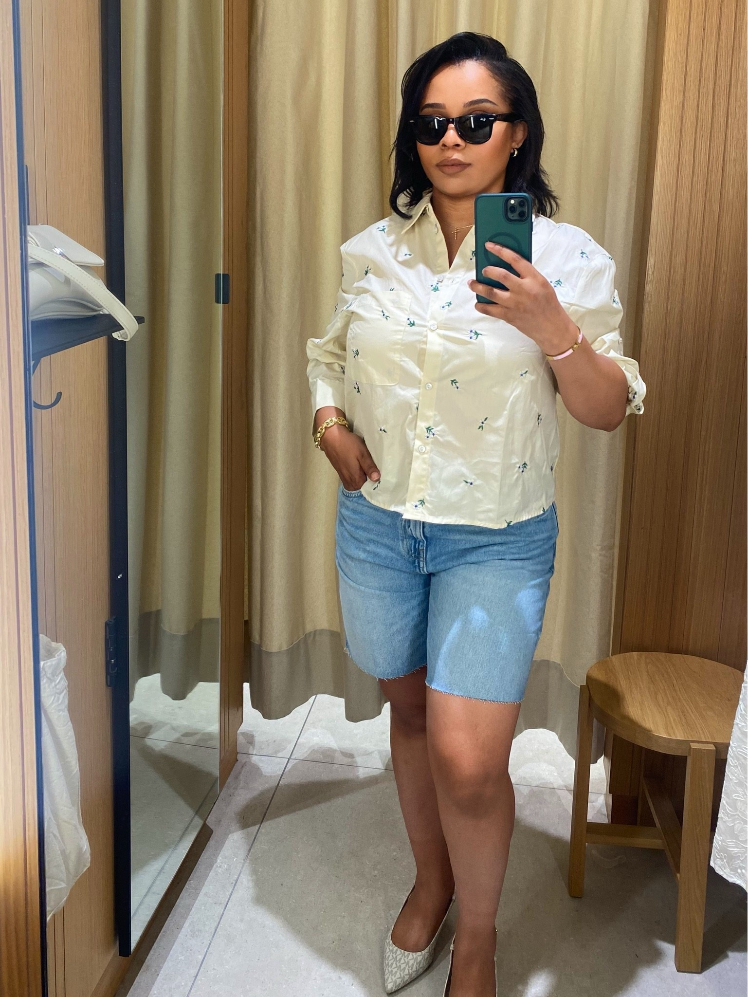 Obsessed with this Mango Embroidered Cotton Shirt paired with the Straight Low-Rise Denim Bermuda Shorts — such an easy, elevated outfit for warm weather days. The embroidered details on the shirt add the perfect feminine touch, while the denim Bermuda shorts keep the look relaxed, modern, and chic.

This outfit is perfect for vacation, brunch, casual outings, weekend errands, or everyday summer styling. I love pieces like this that feel comfortable yet still look polished and put together. The perfect effortless summer look ☀️✨

For size reference:
🤍 Embroidered Cotton Shirt — US Large
🤍 Straight Low-Rise Denim Bermuda Shorts — US 8

If you’re looking for versatile summer staples you can mix and match all season long, these Mango pieces are definitely worth adding to your wardrobe before they sell out ✨

Shop the look now on my LTK 🤍

#MangoStyle #SummerFashion #LTKStyle #BermudaShorts #CasualChic #MinimalStyle #VacationStyle #EverydayFashion #EffortlessStyle #CottonShirt

#LTKootd #LTKgrwm
