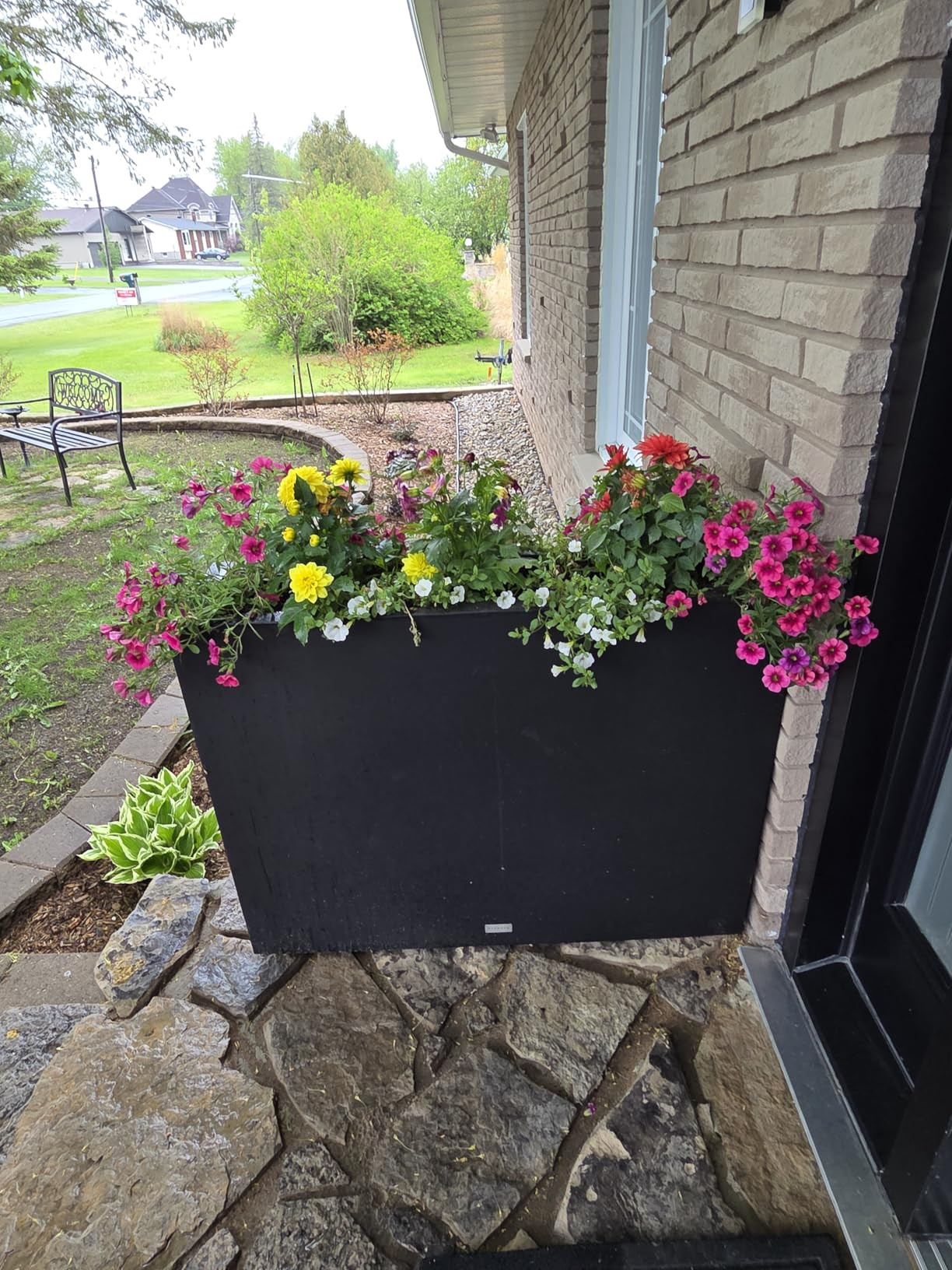 Veradek Block Series Span Plastic Planter - Tall Rectangular Planter for Indoor or Outdoor Patio/... | Amazon (US)