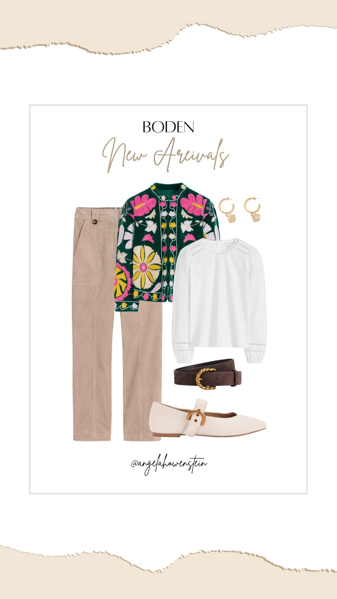 Classic corduroy meets playful embroidery — this outfit is proof that neutrals and bold details can coexist beautifully. Pair it with a crisp white blouse and buckle flats for that polished yet fun vibe. 

#boden #newarrivals #fallstyle #ltkfashion #ootdinspo



#LTKSeasonal #LTKOver40 #LTKStyleTip
