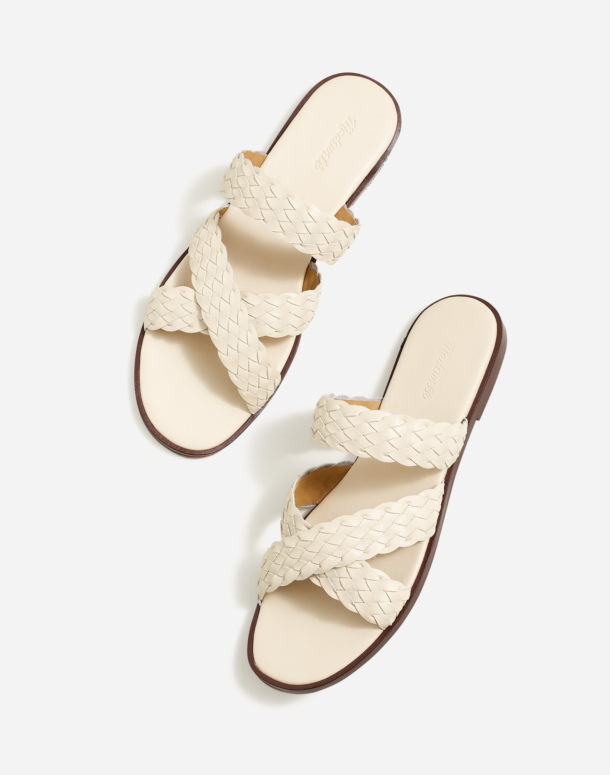 The Mena Slide Sandal in Woven Leather | Madewell