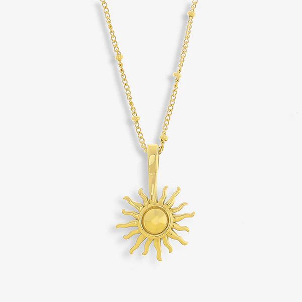 Daylight Sun Pendant Gold Necklace | Victoria Emerson