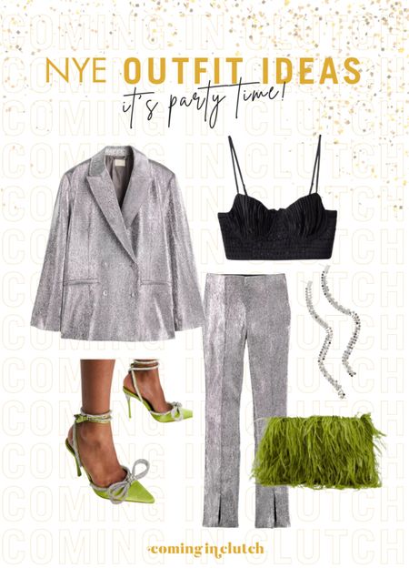 NYE Party Outfit Idea ✨🪩💃🏼

Sequin, party outfit, going out outfit, Nye, new years, New Year’s Eve, green heels, metallic, statement earrings, party shoes, sequin suit, black bralette, bralettes, suit, women’s suit

#LTKstyletip #LTKshoecrush #LTKHoliday