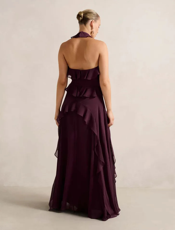 Etta Ruffle Halter Maxi Dress | Forever New (AU)