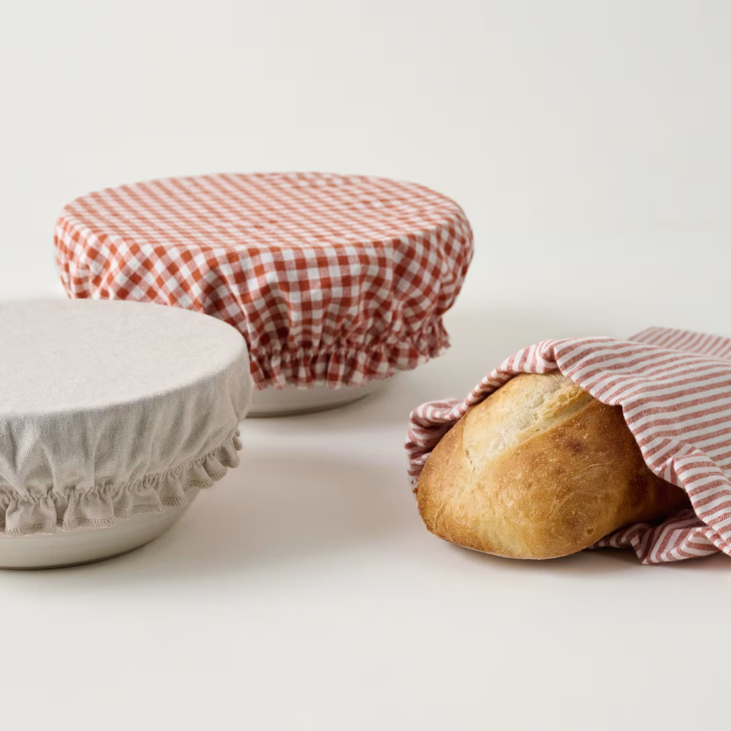 Orange Gingham Bread Bowl Cover & Bag Set | Magnolia
