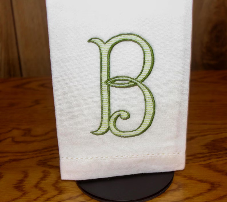 Monogram Tea Towel*embroidered Hemmed Stitch Towel*hand Towel*baby & Bridal Shower Hostess Gift*b... | Etsy (US)