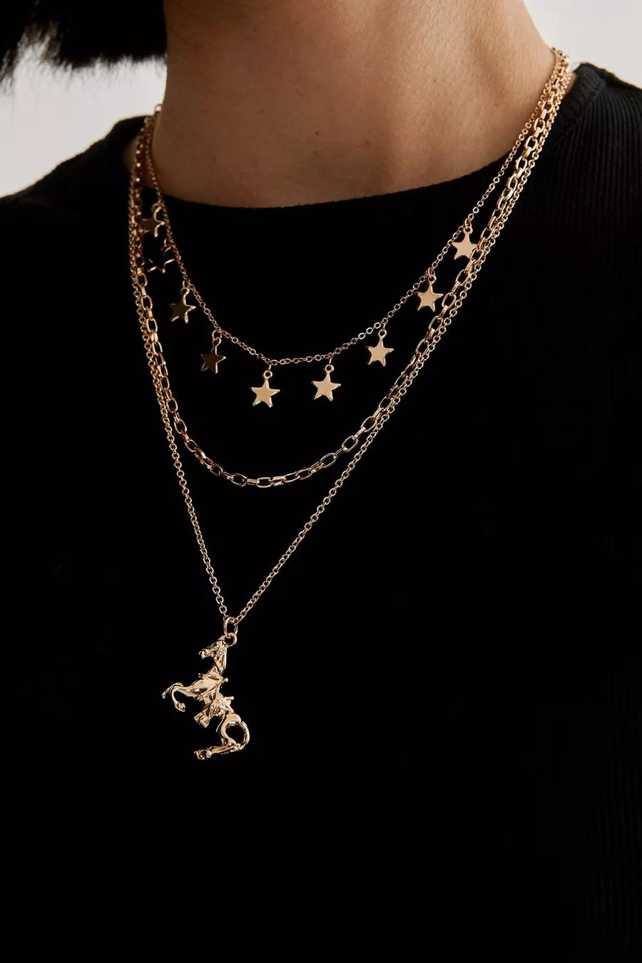 Star and Horse Layered Necklace | Nasty Gal US