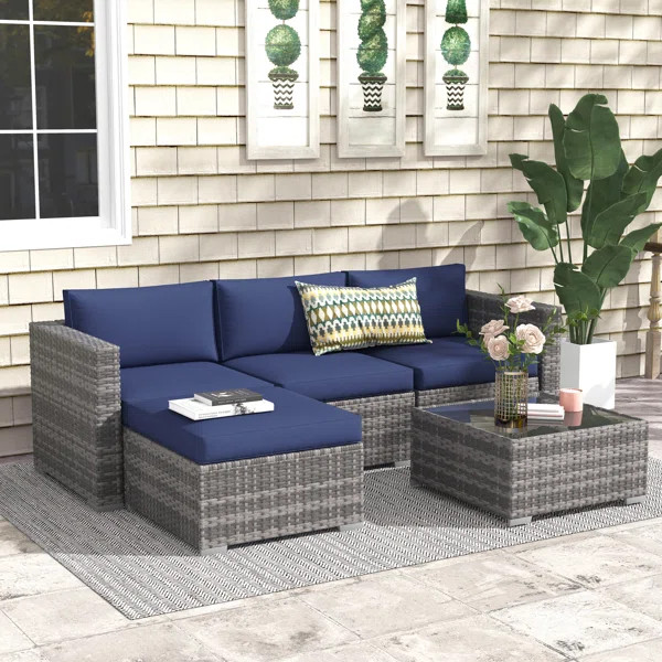 Abler 5 Piece Sectional Seating Group with Cushions | Wayfair North America