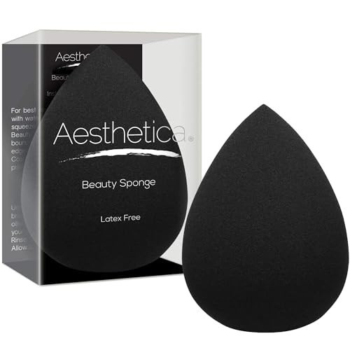 Aesthetica Cosmetics Beauty Sponge Blender - Latex Free and Vegan Makeup Sponge Blender - For Powder, Cream or Liquid Application - One Piece Make Up Sponge | Amazon (US)