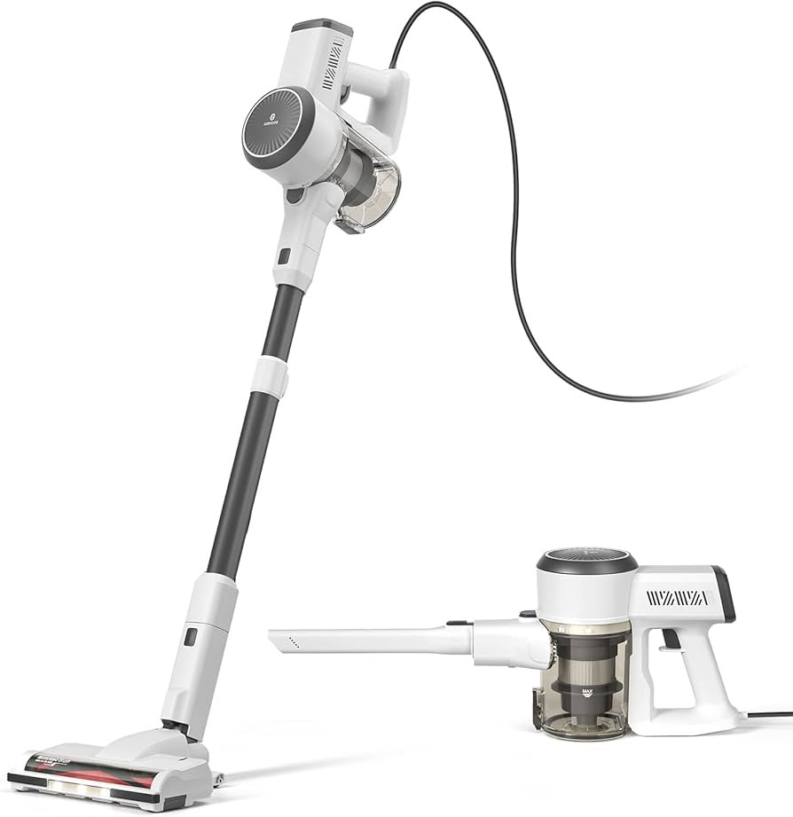 Girnoor Vacuum Cleaner, 600W Powerful 20KPA Suction Corded Stick Vacuum Cleaner with LED Floor He... | Amazon (US)