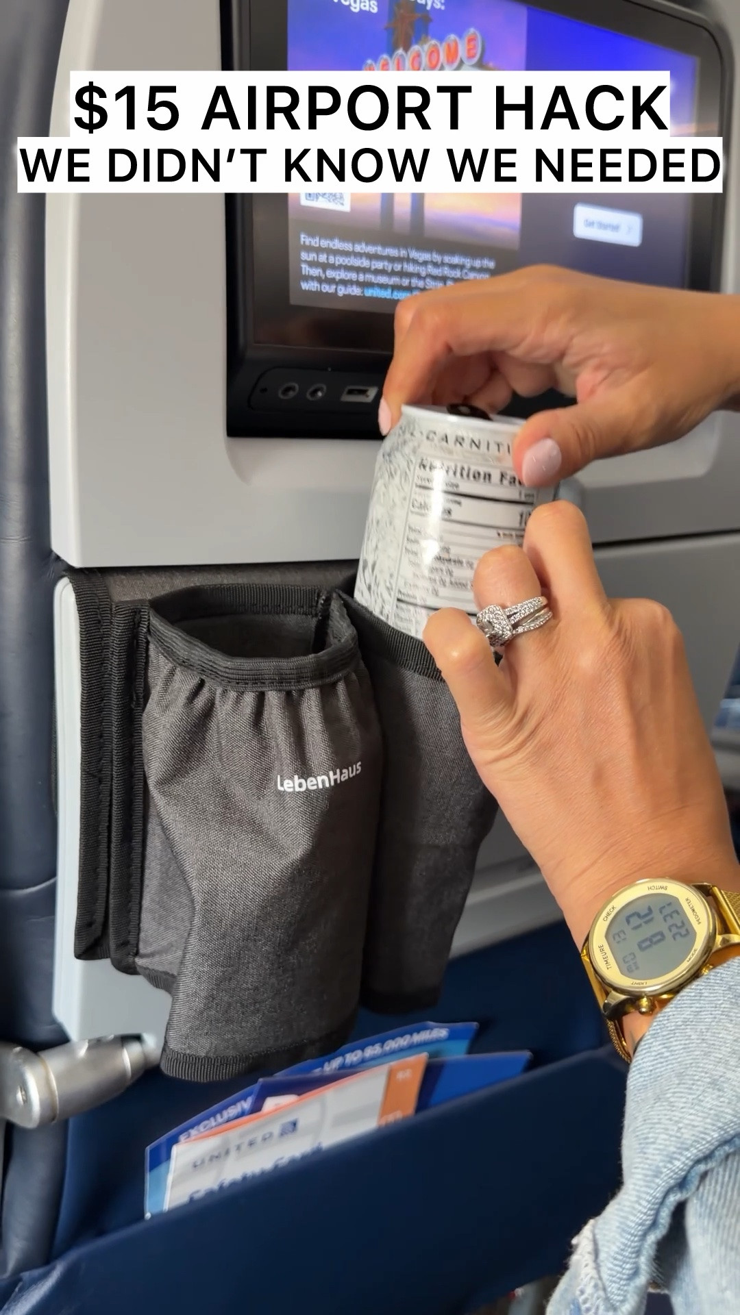 Travel hack! Those open drink cans need a place too! Love that it could be placed on the handle of your carry on luggage and the airplane seat tray!

#LTKTravel #LTKdayinmylife #LTKmomlife