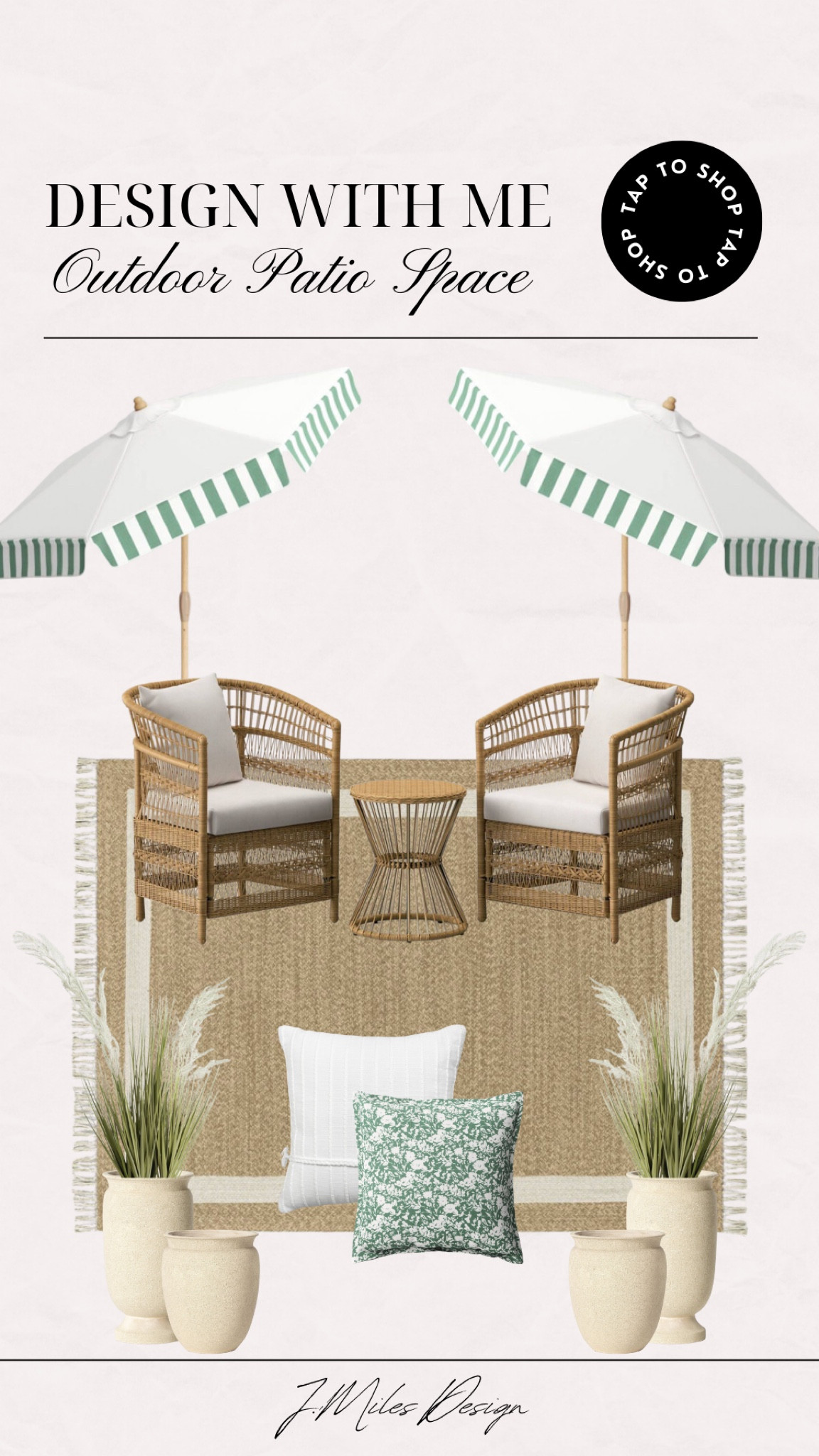 Outdoor patio space design all from Target! 
Outdoor furniture, target find, studio McGee, patio decor, faux plants, planters, small outdoor space, backyard decor, balcony furniture 

#LTKSaleAlert #LTKHome