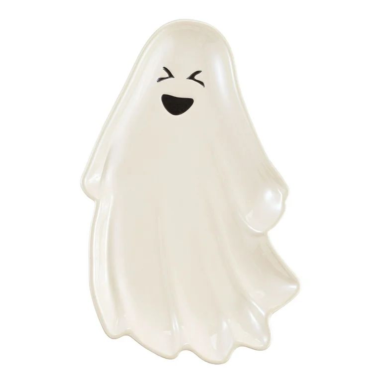 Halloween Earthenware Ghost Shaped Serving Tray, 12.16 in x 7.48 in, by Way To Celebrate | Walmart (US)