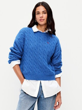 Old Navy x The Devil Wears Prada SoSoft Cerulean Cable-Knit Sweater | Old Navy (US)