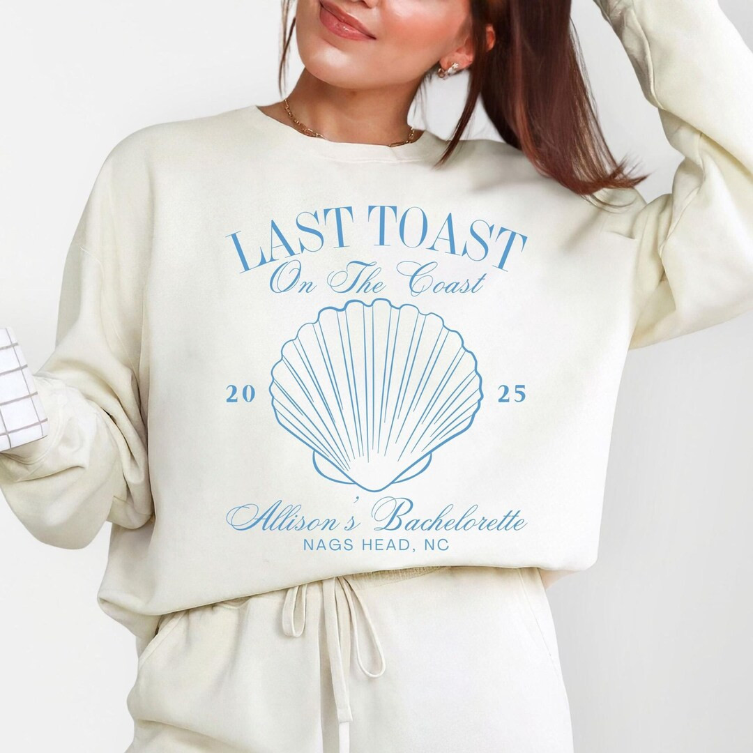 Last Toast on the Coast Bachelorette Shirt for Bride Gift for Bachelorette Party Shirt Personaliz... | Etsy (US)