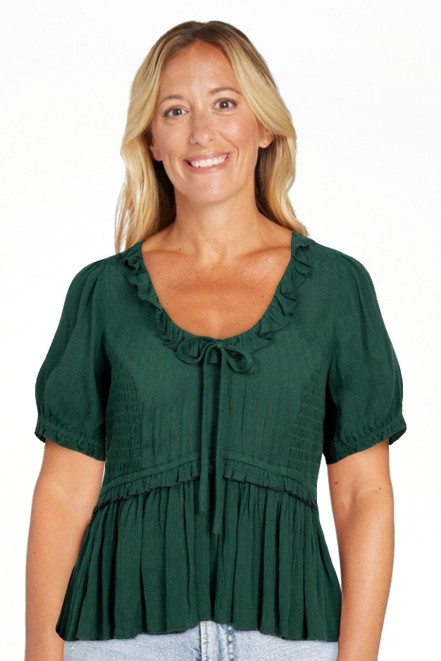 Jessica Simpson Women's Nina Ruffle Top, Sizes XS-XL | Walmart (US)