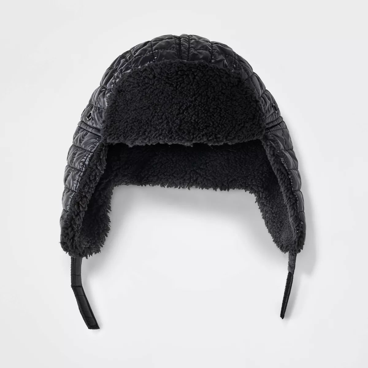Boys' Teddy Fleece Trapper Hat - All in Motion™ Black | Target